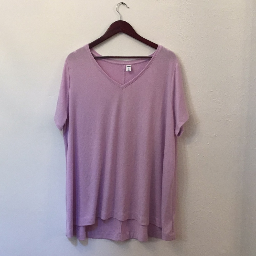 NWT Old Navy Purple Luxe V-Neck Tee